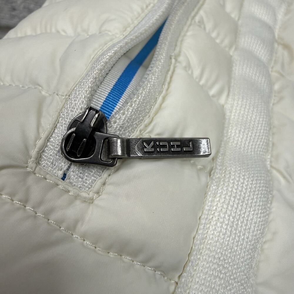 Kuhl Projekt Vest Womens Size Small White Goose Down Puffer Hooded Zip Pockets - Picture 5 of 16